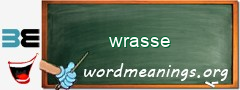 WordMeaning blackboard for wrasse